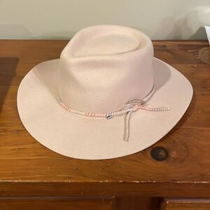 Free People Vaughn & Co Felt Wool Faith Feather Fedora